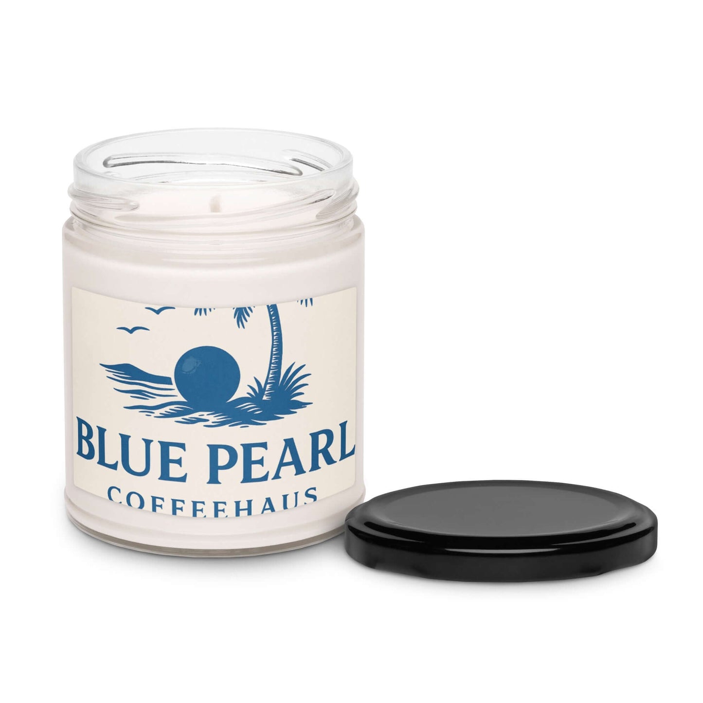 Cinnamon vanilla soy candle in glass jar